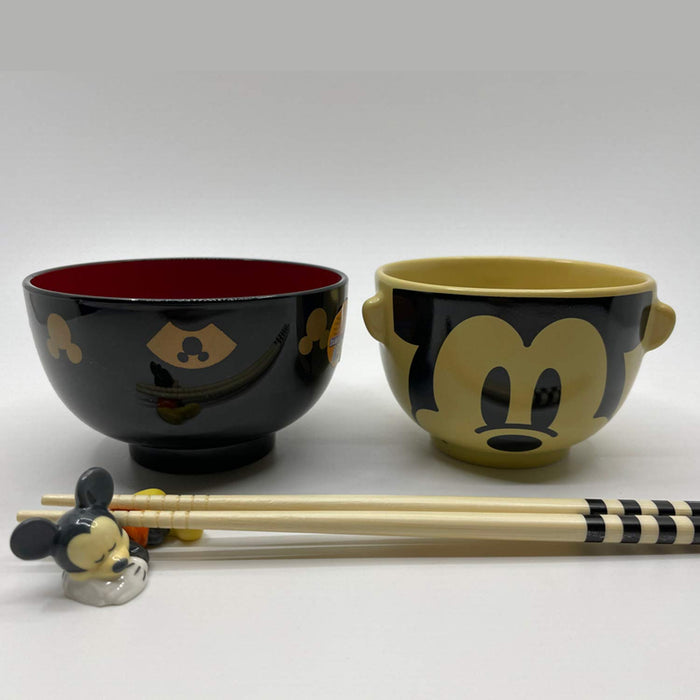 Sun Art Disney Mickey Mouse Large Soup and Rice Bowl Set San2554-1-Kiichin - The #1 Place for Japanese Goods in Your Hand!