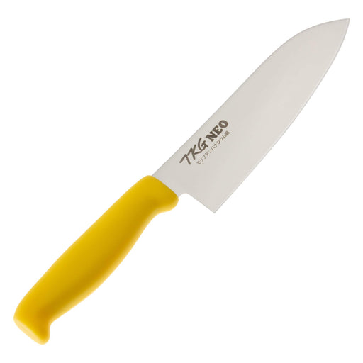 Endo Shoji Tkg-Neo Santoku Knife 17cm Yellow - Commercial Quality-Kiichin - The #1 Place for Japanese Goods in Your Hand!