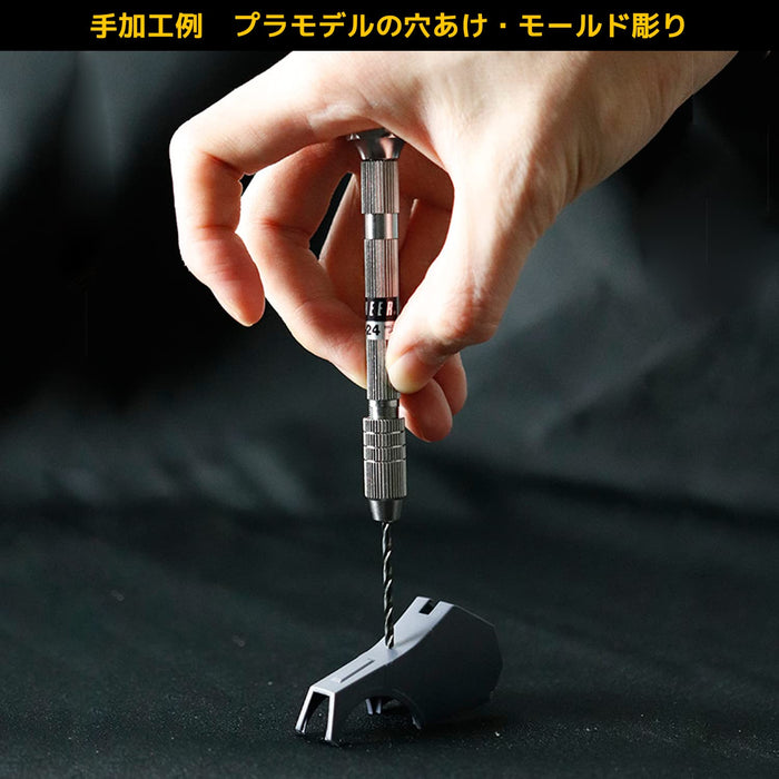 Engineer TP-24 Pin Vise Rotating Cap Single Head Includes 2 Double-End Collets Length 95mm-Kiichin - The #1 Place for Japanese Goods in Your Hand!