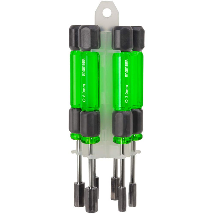 Engineer Precision 3-6mm Nut Driver Set - Green DK-14 Model-Kiichin - The #1 Place for Japanese Goods in Your Hand!