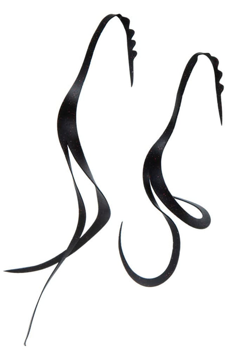 Gamakatsu Sakuragen Silicone Necktie Slit Curly Black Red Glitter #32-Kiichin - The #1 Place for Japanese Goods in Your Hand!