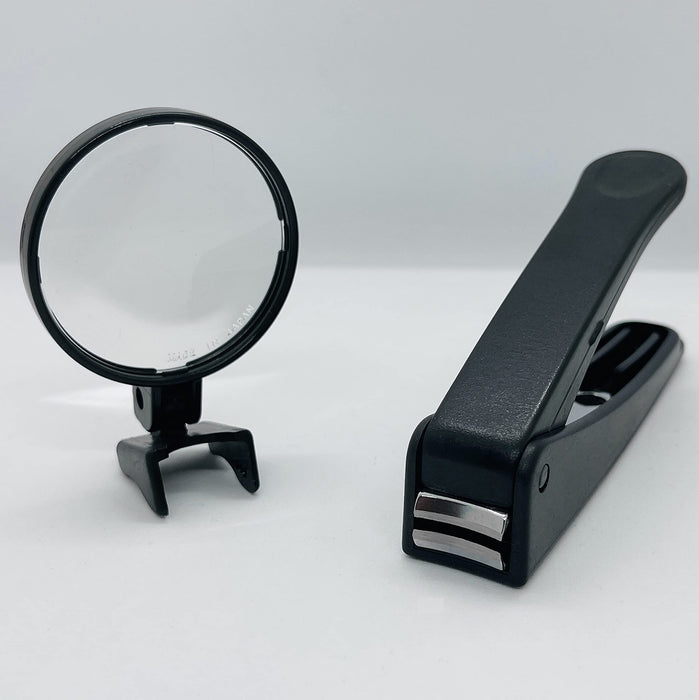 Hasegawa Knives Lnc-01 Black Nail Clipper with Detachable Magnifier 10.5cm-Kiichin - The #1 Place for Japanese Goods in Your Hand!