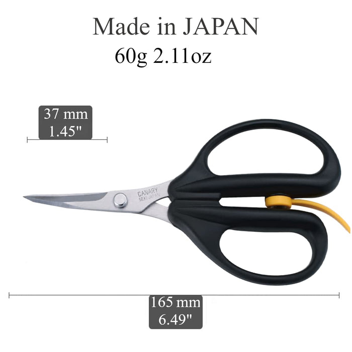 Hasegawa Knives Arm Wrestler Black Curved Blade Scissors Blade Length 3.7cm Total Length 16cm-Kiichin - The #1 Place for Japanese Goods in Your Hand!