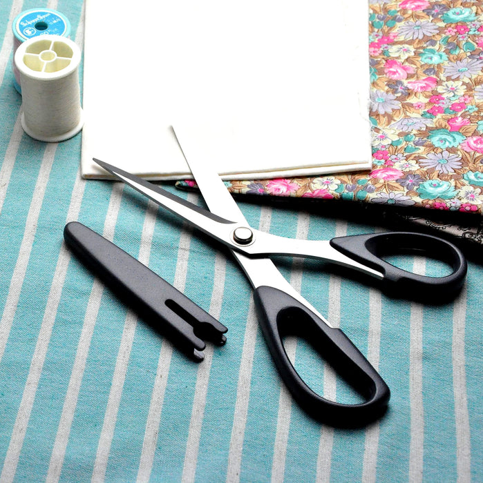 Hasegawa Knives CS-210B Black Cloth Cutting Scissors for Household Use 210mm-Kiichin - The #1 Place for Japanese Goods in Your Hand!