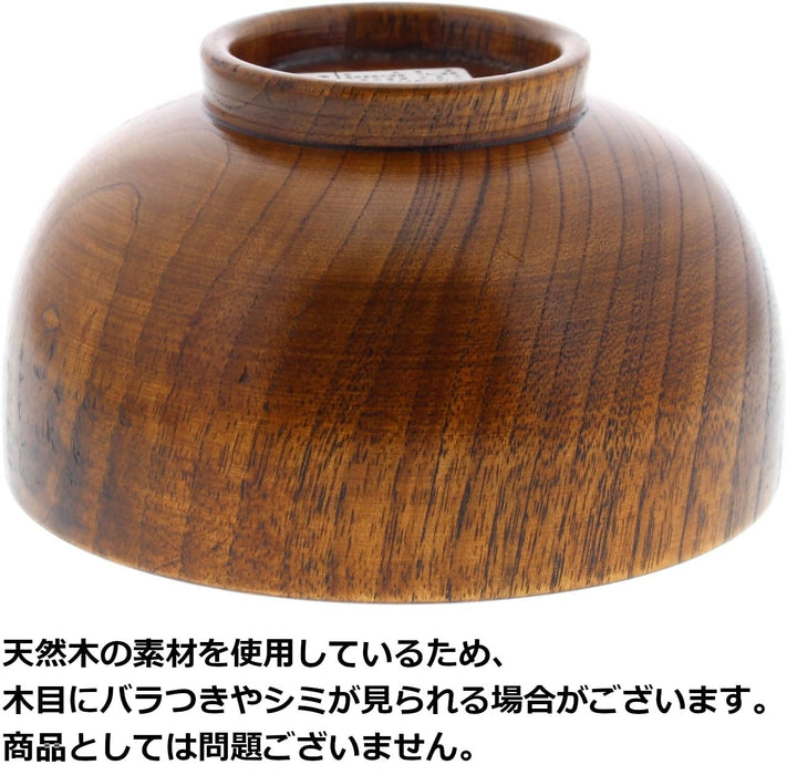 Ishida Lacquered Natural Wood Bowl 7x11.2cm Wooden Dining Essential-Kiichin - The #1 Place for Japanese Goods in Your Hand!