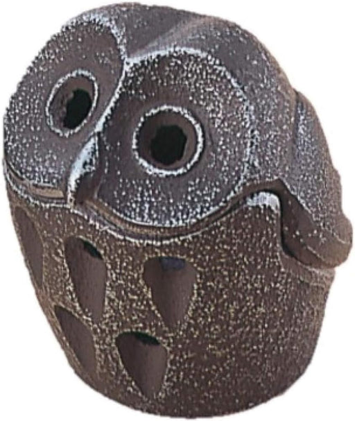 Iwachu Small Silver Brown Owl Incense Burner Nambu Ironware 29245-Kiichin - The #1 Place for Japanese Goods in Your Hand!