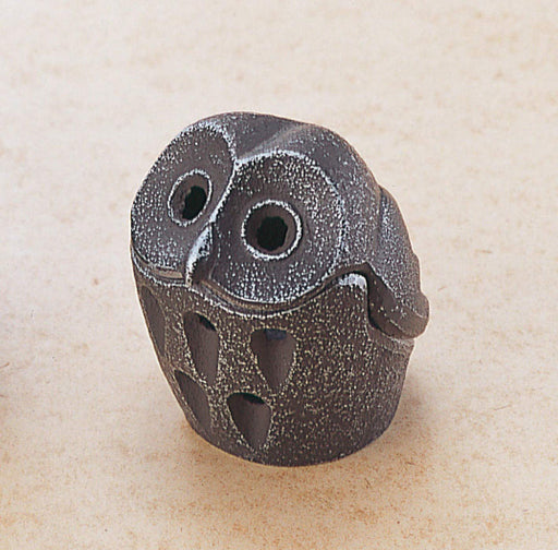 Iwachu Small Silver Brown Owl Incense Burner Nambu Ironware 29245-Kiichin - The #1 Place for Japanese Goods in Your Hand!