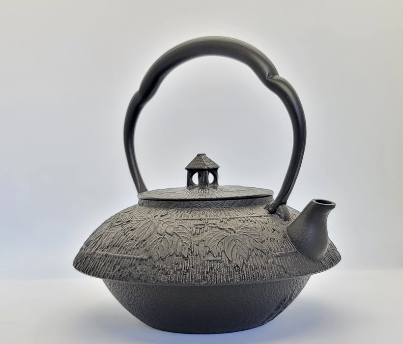 Iwachu Nambu Iron Teapot 1.2L Black Glazed Kamayaki Direct Heat Safe-Kiichin - The #1 Place for Japanese Goods in Your Hand!