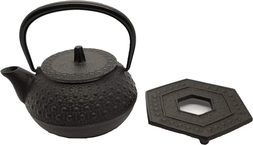 Iwachu Iron Teapot Set Black Finish 0.32L Tortoise Shell Design-Kiichin - The #1 Place for Japanese Goods in Your Hand!