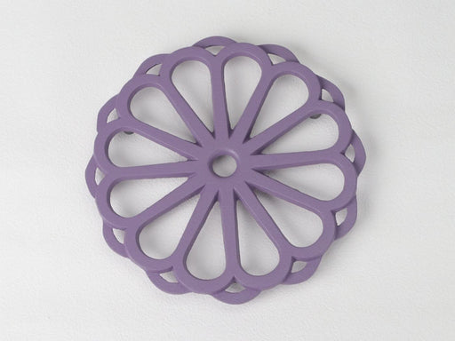 Iwachu Chrysanthemum Lavender Kettle Base Small 17.5cm Nambu Ironware-Kiichin - The #1 Place for Japanese Goods in Your Hand!