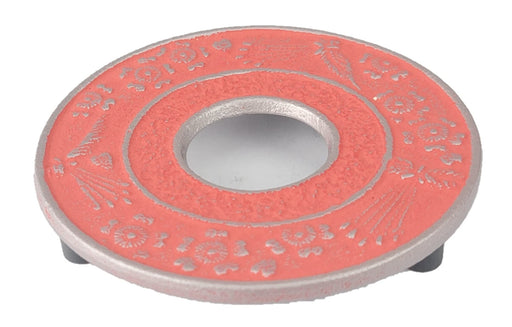Iwachu Kamashiki Sakura Small Silver Pink 10Cm Nambu Iron Trivet 17703-Kiichin - The #1 Place for Japanese Goods in Your Hand!