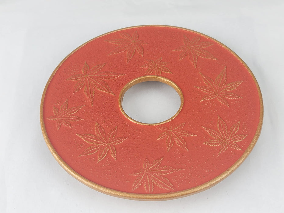 Iwachu Ironware 14cm Maple Gold Reddish Brown Kettle Base Nambu 53637-Kiichin - The #1 Place for Japanese Goods in Your Hand!