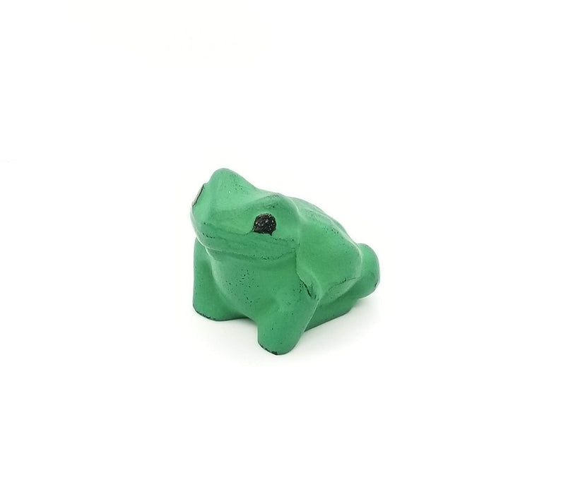 Iwachu Nambu Ironware Frog Paperweight Green 4x4.5x4 cm 30033-Kiichin - The #1 Place for Japanese Goods in Your Hand!