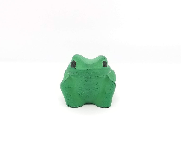 Iwachu Nambu Ironware Frog Paperweight Green 4x4.5x4 cm 30033-Kiichin - The #1 Place for Japanese Goods in Your Hand!