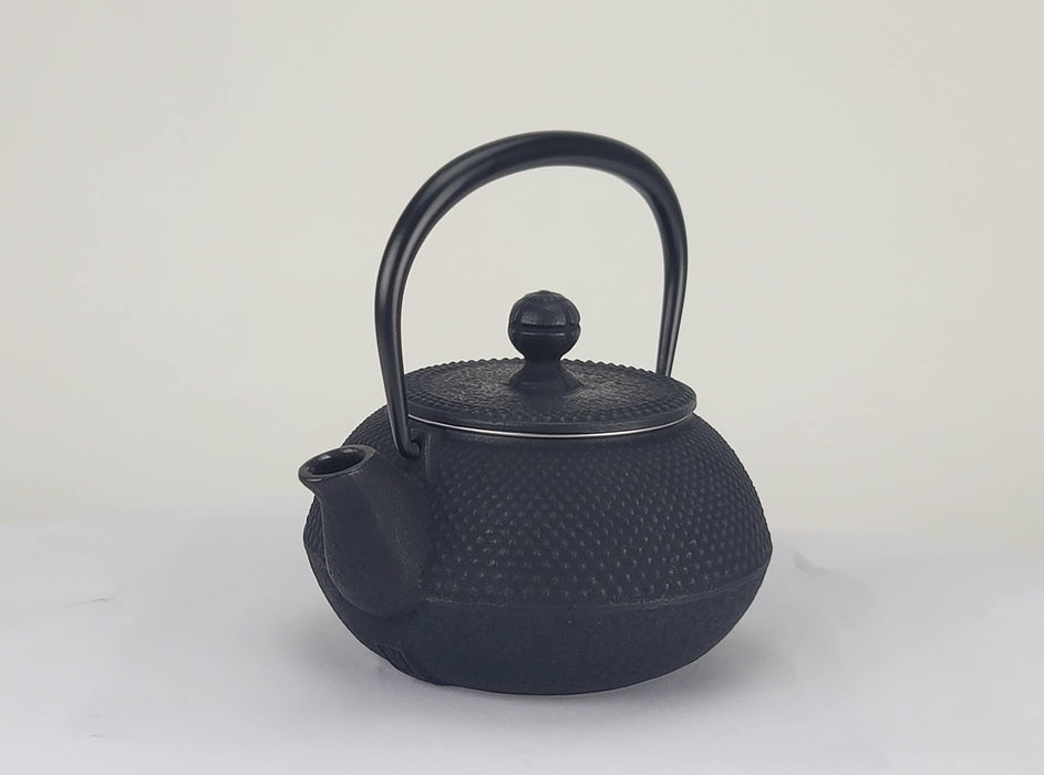 Iwachu 0.32L Black Arare Teapot With Enameled Interior & Lid Nanbu Ironware-Kiichin - The #1 Place for Japanese Goods in Your Hand!