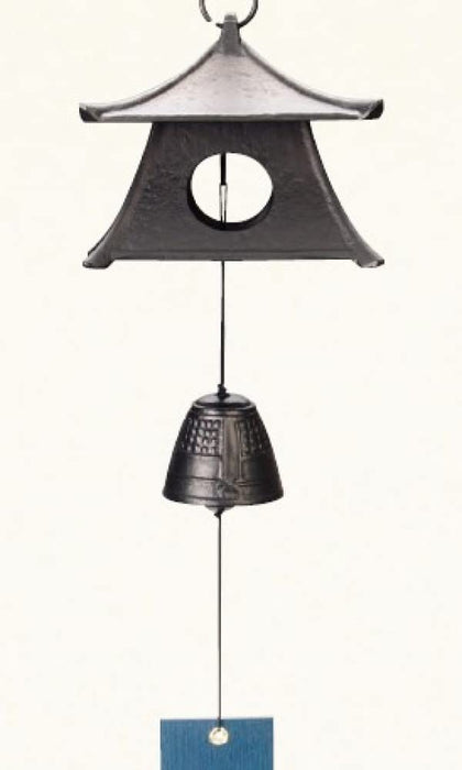 Iwachu Medium Black Nambu Ironware Lantern Wind Chime with Cord-Kiichin - The #1 Place for Japanese Goods in Your Hand!