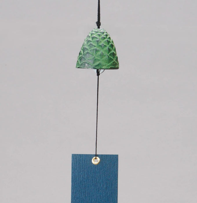 Iwachu Nambu Ironware 4cm Pine Blue Wind Chime 27020-Kiichin - The #1 Place for Japanese Goods in Your Hand!