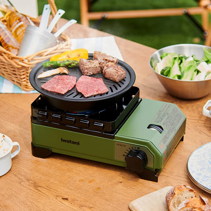 Iwatani Junior Yakiniku Plate with Handle Fluorine Coated Model CB-A-YPJ