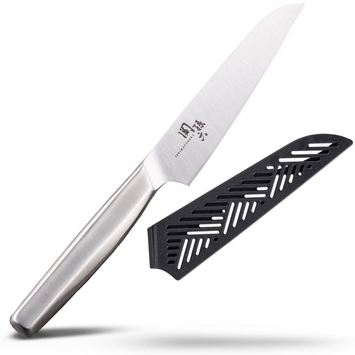 Kai Corporation Seki Magoroku Compact All Stainless Steel Knife with Sheath-Kiichin - The #1 Place for Japanese Goods in Your Hand!