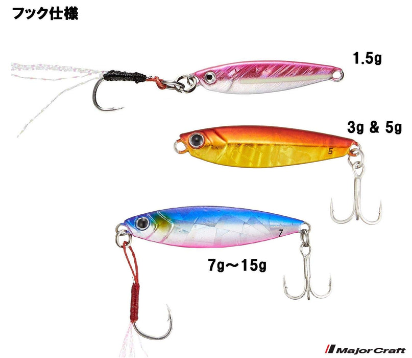 Major Craft Jigpara Micro Slim 15G Blue Pink Metal Jig-Kiichin - The #1 Place for Japanese Goods in Your Hand!