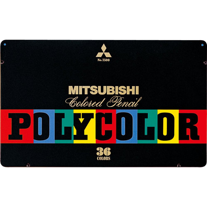 Mitsubishi Pencil Polycolor No.7500 - 36 Vibrant Colored Pencils Set K750036C-Kiichin - The #1 Place for Japanese Goods in Your Hand!