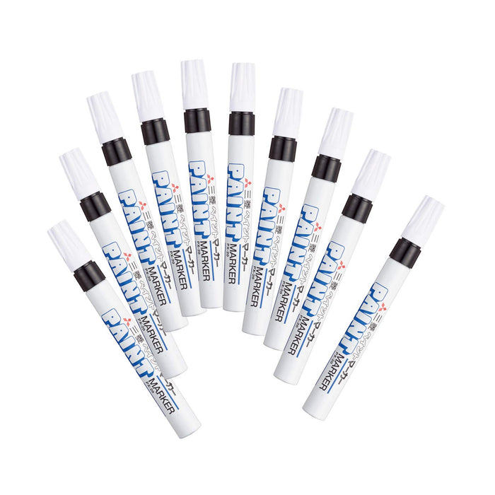 Mitsubishi Pencil Medium Point Black Paint Marker Pack of 10-Kiichin - The #1 Place for Japanese Goods in Your Hand!