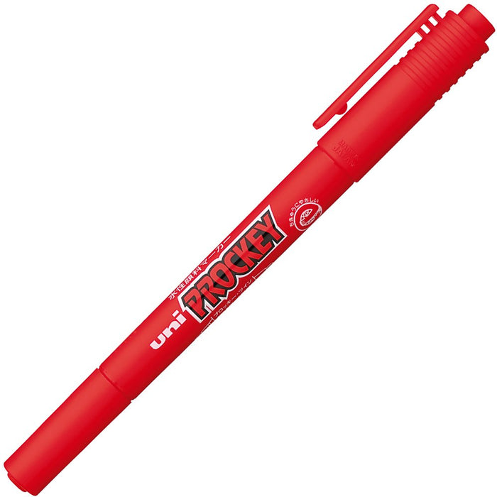 Mitsubishi Pencil Plocky Twin Extra Fine Water-Based Red Pen Pack of 10-Kiichin - The #1 Place for Japanese Goods in Your Hand!