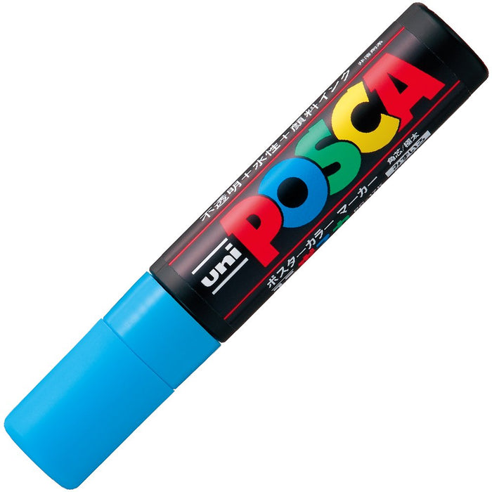 Mitsubishi Pencil Posca Extra Thick Light Blue Water-Based Pen Square Lead Pc17K.8-Kiichin - The #1 Place for Japanese Goods in Your Hand!