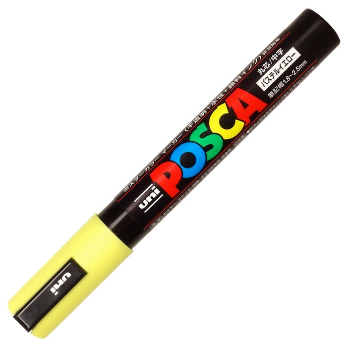 Mitsubishi Pencil Medium Point Pastel Yellow Water-Based Posca Pen 10 Pieces-Kiichin - The #1 Place for Japanese Goods in Your Hand!