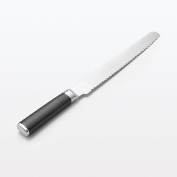 Muji Easy Grip Bread Knife Silver 19cm Blade Model 12835875