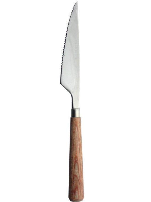 Nagao Nikko 22cm Stainless Steel Steak Knife with Wooden Handle Japan-Kiichin - The #1 Place for Japanese Goods in Your Hand!