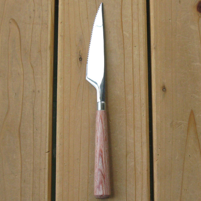 Nagao Nikko 22cm Stainless Steel Steak Knife with Wooden Handle Japan-Kiichin - The #1 Place for Japanese Goods in Your Hand!