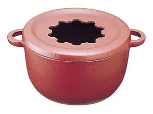 Iwachu Nambu Ironware Red Fondue Pot 25311 - Durable Cookware-Kiichin - The #1 Place for Japanese Goods in Your Hand!