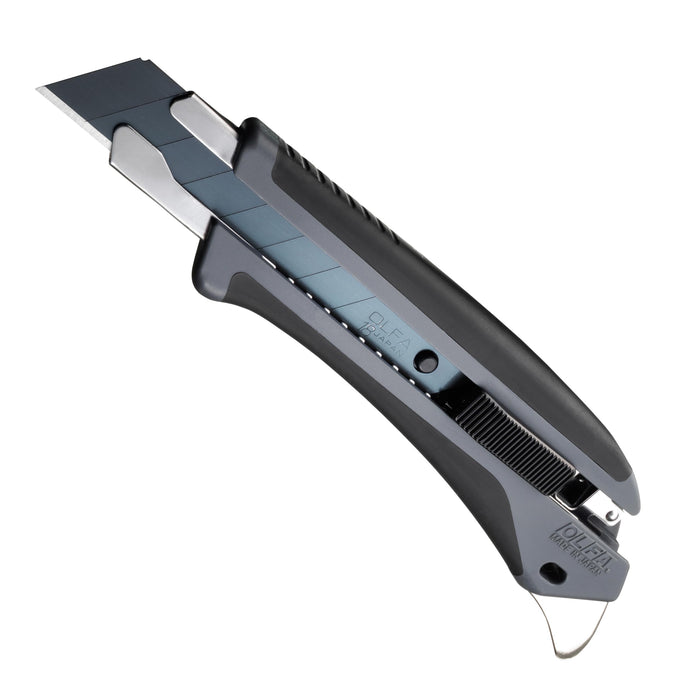 Olfa Hyper Al Type Utility Knife Gray with Auto-Lock and Black Blade 193B-Gry