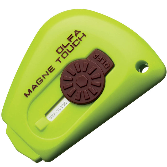 Olfa Magnetouch 2-Piece Set in White and Lime Green - 95B2 Model by Olfa-Kiichin - The #1 Place for Japanese Goods in Your Hand!