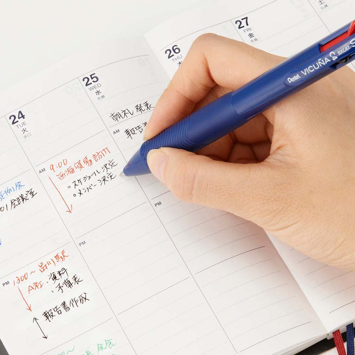 Pentel Vicuna BXC47C 0.7mm 4-Color Ballpoint Pen in Blue-Kiichin - The #1 Place for Japanese Goods in Your Hand!