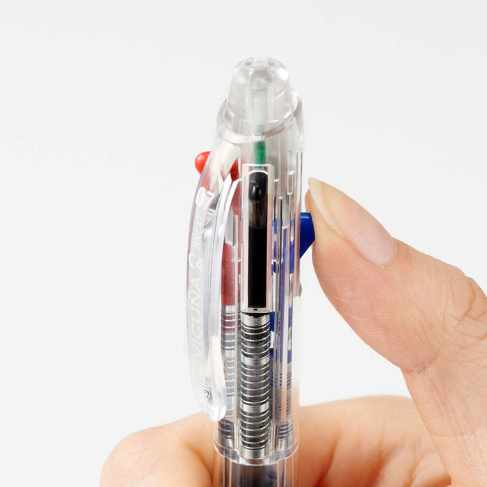 Pentel Vicuna 4-Color 0.7mm Clear Ballpoint Pen BXC47T-Kiichin - The #1 Place for Japanese Goods in Your Hand!