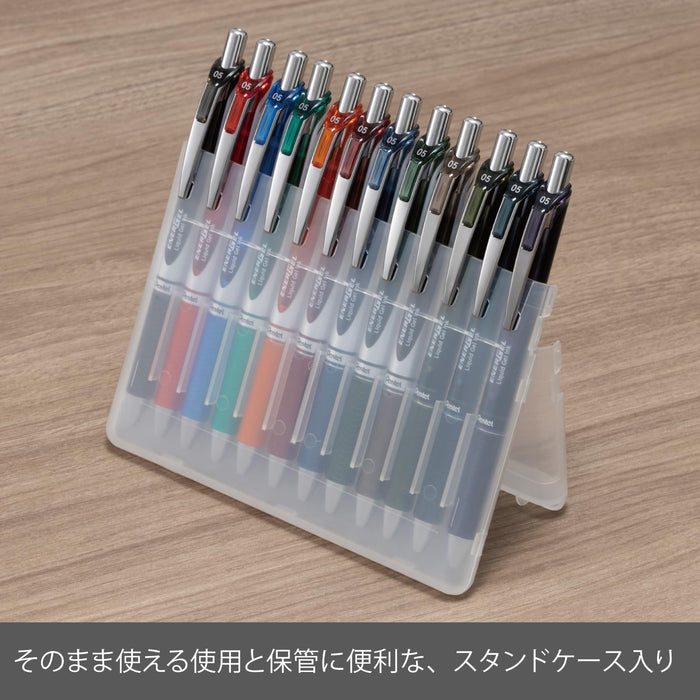 Pentel Energel 0.5mm 12 Colors Ballpoint Pen Set with Stand Case-Kiichin - The #1 Place for Japanese Goods in Your Hand!