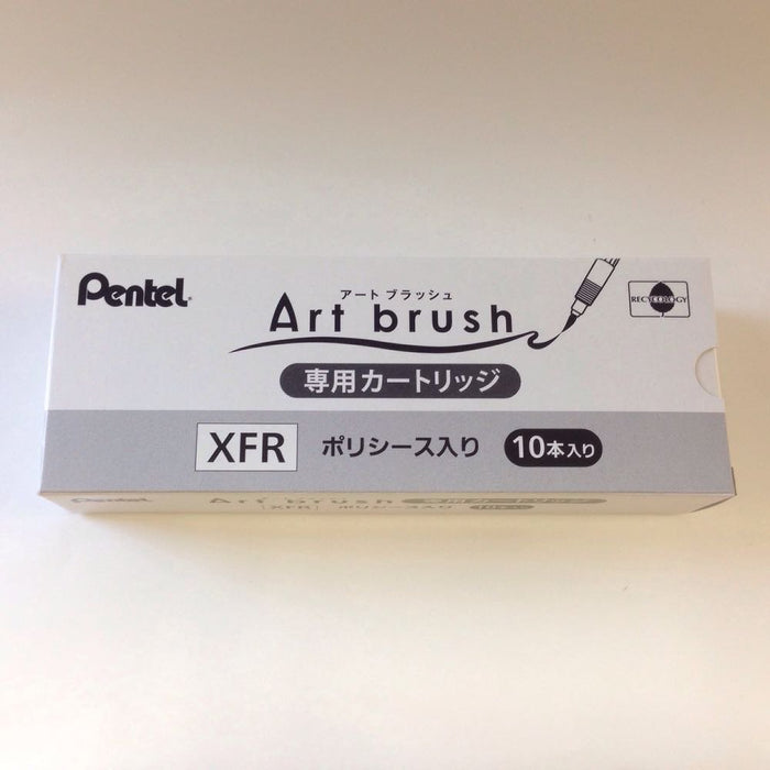 Pentel XFR-115 Art Brush Pen Set 10-Pack Olive Green-Kiichin - The #1 Place for Japanese Goods in Your Hand!