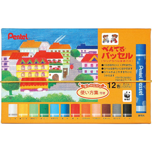 Pentel 12 Colors Crayon Pass Passel Ghpar-12 - Vibrant Art Supplies-Kiichin - The #1 Place for Japanese Goods in Your Hand!