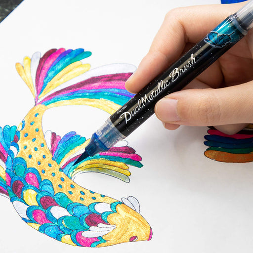 Pentel Dual Metallic Blush Blue and Green Xgfh-Dc Pen-Kiichin - The #1 Place for Japanese Goods in Your Hand!