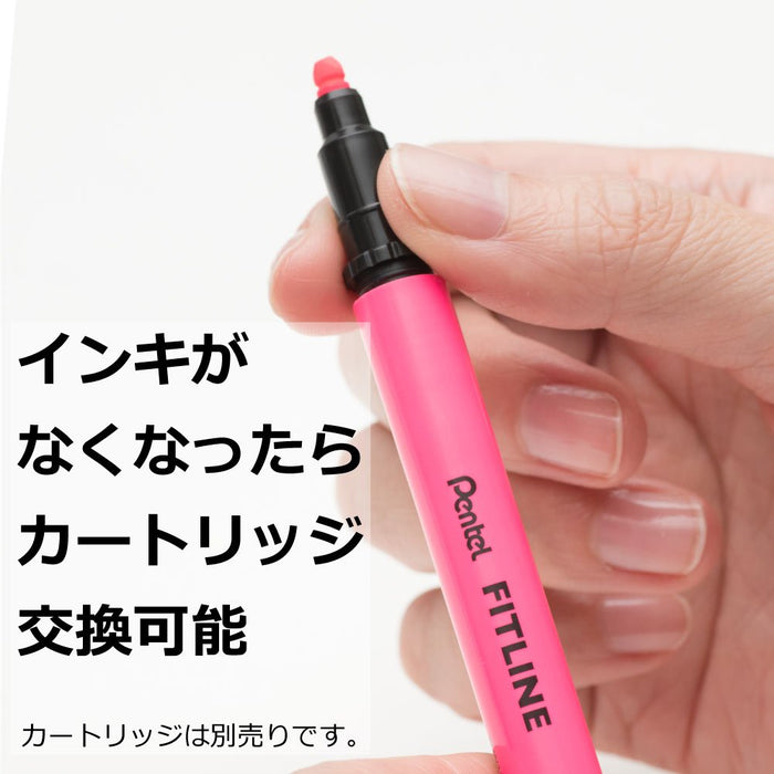 Pentel 5-Piece Pink Fitline Highlighter Set Model Xslw11-P-Kiichin - The #1 Place for Japanese Goods in Your Hand!