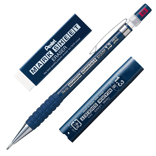 Pentel Blue Mechanical Pencil B with Eraser Refill Set - Amz-Am113B-Kiichin - The #1 Place for Japanese Goods in Your Hand!