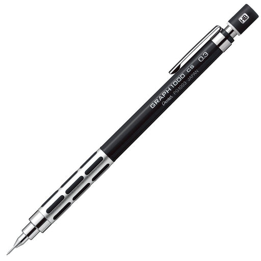 Pentel Graph 1000Cs Black Mechanical Pencil - 0.3mm Precision Tip-Kiichin - The #1 Place for Japanese Goods in Your Hand!