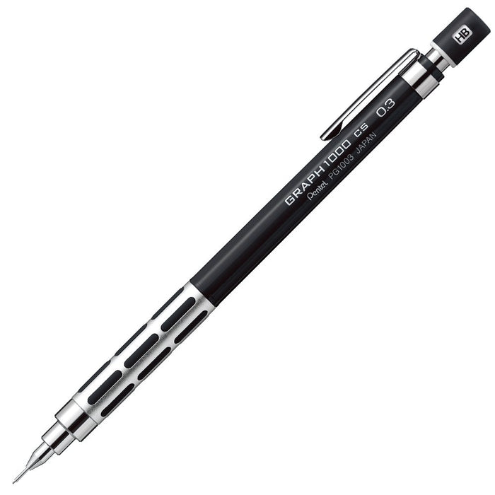 Pentel Graph 1000Cs Black Mechanical Pencil - 0.3mm Precision Tip-Kiichin - The #1 Place for Japanese Goods in Your Hand!