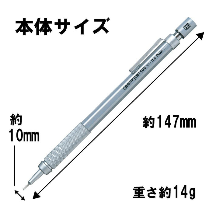 Pentel Graph Gear 500 Mechanical Pencil - 0.5mm XPG515-Kiichin - The #1 Place for Japanese Goods in Your Hand!