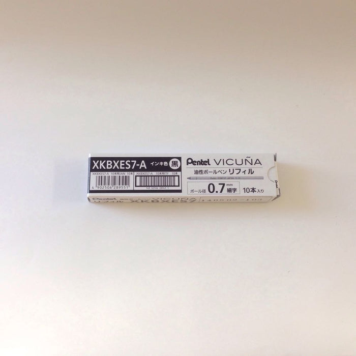 Pentel Vicuna Ex 0.7mm Black Ballpoint Pen Refill - Pack of 10-Kiichin - The #1 Place for Japanese Goods in Your Hand!