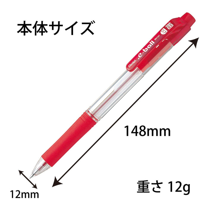 Pentel Dot E Bk127-B Oil-Based 0.7mm Red Ballpoint Pen Pack of 10-Kiichin - The #1 Place for Japanese Goods in Your Hand!