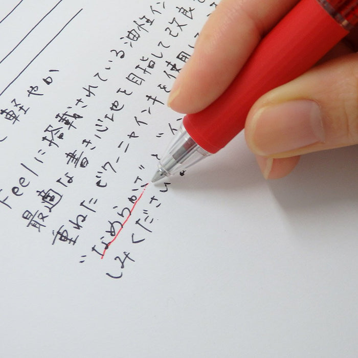 Pentel Bxb117-B 0.7mm Clear Red Oil-Based Ballpoint Pens Pack of 10-Kiichin - The #1 Place for Japanese Goods in Your Hand!