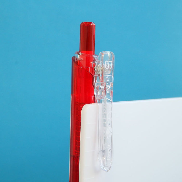 Pentel Bxb117-B 0.7mm Clear Red Oil-Based Ballpoint Pens Pack of 10-Kiichin - The #1 Place for Japanese Goods in Your Hand!